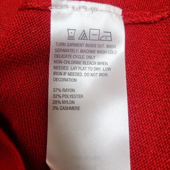 NEW! IMAN Jeweled Embellished "Touch of Cashmere" Sweater Tunic, Red - Picture 9 of 9